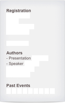Registration
Conference
Hotel
Final Program
Tourist Info
Organizers
Authors
Presentation Template
Speaker Bio form
Call for papers
Author Info
Past Events
09 08 07 06 05 04 03 02 01